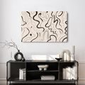 TABLEAU SUR TOILE – FLUX ABSTRAIT DE LIGNES NOIRES - IMAGES FORMES ABSTRAITES - TABLEAUX