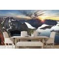 WALL MURAL MOUNTAIN PANORAMA WITH A SUNSET - WALLPAPERS NATURE - WALLPAPERS