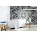 WALLPAPER ROSETTE IN BLACK AND WHITE - WALLPAPERS FENG SHUI - WALLPAPERS