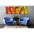 CANVAS PRINT CREATIVE ART IN SHADES OF RED AND YELLOW - ABSTRACT PICTURES - PICTURES