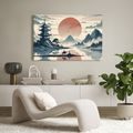 WANDBILD JAPANISCHE LANDSCHAFT MIT REITER - BILDER - 🔥 TOTALAUSVERKAUF