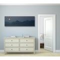 CANVAS PRINT FULL MOON OVER THE MOUNTAINS - PICTURES OF NATURE AND LANDSCAPE - PICTURES