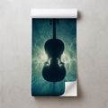 SAMOLEPILNA FOTOTAPETA VIOLONČELO V KOZMIČNI SVETLOBI - GLASBENE FOTOTAPETE - TAPETE