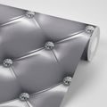 WALLPAPER ANTHRACITE LEATHER ELEGANCE - WALLPAPERS WITH IMITATION OF LEATHER - WALLPAPERS