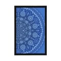 POSTER ORNAMENTAL MANDALA WITH A LACE IN BLUE COLOR - FENG SHUI - POSTERS