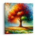 OBRAZ BAREVNÝ STROM ŽIVOTA NA LOUCE - OBRAZY STROMY ŽIVOTA - OBRAZY