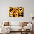 WANDBILD MUSIKALISCHE HARMONIE IN ABSTRAKTION - MUSIKBILDER - BILDER