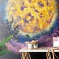 PAPIER PEINT LUNE BRILLANTE DANS LE CIEL NOCTURNE - PAPIER PEINT MURAL ESPACE ET ÉTOILES - PAPIER PEINT