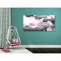 CANVAS PRINT WELLNESS STONES WITH PEBBLES - PICTURES FENG SHUI - PICTURES