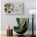 CANVAS PRINT BOHO LEAVES IN CIRCLES - PICTURES OF TREES AND LEAVES - PICTURES