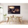 CANVAS PRINT COFFEE WITH CHOCOLATE MACARONS - PICTURES OF FOOD AND DRINKS - PICTURES