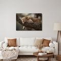 WANDBILD LEOPARD RUHT AUF EINEM BAUM - BILDER VON LÖWEN UND TIGERN - BILDER