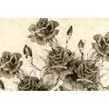 CANVAS PRINT VINTAGE BOUQUET OF ROSES IN SEPIA DESIGN - BLACK AND WHITE PICTURES - PICTURES