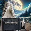 TAPET PEISAJ NOCTURN MAGIC CU LUNĂ - TAPETURI - 🔥 REDUCERE TOTALÃ