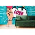 TAPETE MIT POP-ART-DESIGN - LOVE - POP-ART-TAPETEN - TAPETEN