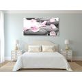 CANVAS PRINT WELLNESS STONES WITH PEBBLES - PICTURES FENG SHUI - PICTURES