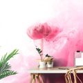 SELF ADHESIVE WALLPAPER PINK FLOWER IN AN INTERESTING DESIGN - SELF-ADHESIVE WALLPAPERS - WALLPAPERS