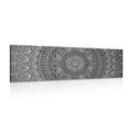 CANVAS PRINT HAND DRAWN MANDALA IN BLACK AND WHITE - BLACK AND WHITE PICTURES - PICTURES