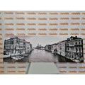 CANVAS PRINT FAMOUS CANAL IN VENICE IN BLACK AND WHITE - BLACK AND WHITE PICTURES - PICTURES