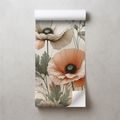 SAMOLEPÍCÍ TAPETA PASTELOVÉ MAKOVÉ KVĚTY - WALLPAPERS POPPIES - WALLPAPERS