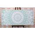 CANVAS PRINT MANDALA OF HARMONY ON A BLUE BACKGROUND - PICTURES FENG SHUI - PICTURES