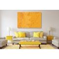 CANVAS PRINT ORANGE ARABESQUE ON AN ABSTRACT BACKGROUND - PICTURES FENG SHUI - PICTURES