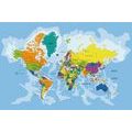 SELF ADHESIVE WALLPAPER COLORED MAP OF THE WORLD - SELF-ADHESIVE WALLPAPERS - WALLPAPERS