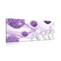 CANVAS PRINT FLOWERS WITH ABSTRACT ELEMENTS - ABSTRACT PICTURES - PICTURES