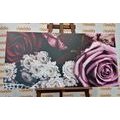 WANDBILD BLUMENSTRAUSS AUS ROSEN IM RETRO-STIL - VINTAGE- UND RETRO-BILDER - BILDER