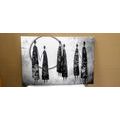 CANVAS PRINT AFRICAN WOMEN IN BLACK AND WHITE - BLACK AND WHITE PICTURES - PICTURES