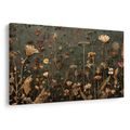 WANDBILD BLÜHENDER GARTEN AUF LEINWAND - BILDER BLUMEN - BILDER