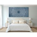 CANVAS PRINT DARK BLUE MANDALA FLOWER - PICTURES FENG SHUI - PICTURES