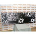 CANVAS PRINT FLOWERS ON A BLACK AND WHITE BACKGROUND - BLACK AND WHITE PICTURES - PICTURES