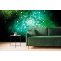 WALLPAPER GREEN MANDALA WITH A GALACTIC BACKGROUND - WALLPAPERS FENG SHUI - WALLPAPERS