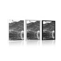 POSTER SEA EYE IN THE TATRAS IN BLACK AND WHITE - BLACK AND WHITE - POSTERS