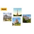 CANVAS PRINT SET MOST AMAZING MONUMENTS OF THE WORLD - SET OF PICTURES - PICTURES