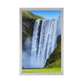 AFFICHE CASCADE EMBLÉMATIQUE EN ISLANDE - NATURE - AFFICHES