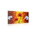 CANVAS PRINT FLOWERS IN ETHNIC STYLE - ABSTRACT PICTURES - PICTURES