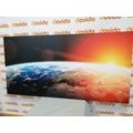 CANVAS PRINT VIEW OF THE PLANET FROM SPACE - PICTURES OF SPACE AND STARS - PICTURES