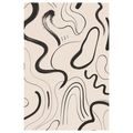 TABLEAU SUR TOILE – COURBES ORGANIQUES EN BEIGE - IMAGES FORMES ABSTRAITES - TABLEAUX