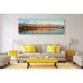 CANVAS PRINT SUNSET OVER THE LAKE - PICTURES OF NATURE AND LANDSCAPE - PICTURES