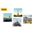 CANVAS PRINT SET FOR PEOPLE WHO LOVE FRANCE - SET OF PICTURES - PICTURES