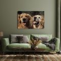 WANDBILD FRÖHLICHE HUNDEGESICHTER - BILDER VON HUNDEN - BILDER