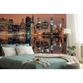 WALL MURAL REFLECTION OF MANHATTAN IN THE WATER - WALLPAPERS CITIES - WALLPAPERS