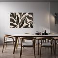 TABLEAU SUR TOILE – LIGNES ORGANIQUES NOIRES - IMAGES FORMES ABSTRAITES - TABLEAUX