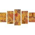 5-PIECE CANVAS PRINT ABSTRACTION IN THE STYLE OF G. KLIMT - ABSTRACT PICTURES - PICTURES