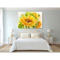 CANVAS PRINT BEAUTIFUL SUNFLOWER - PICTURES FLOWERS - PICTURES