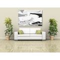 CANVAS PRINT ABSTRACT PATTERN IN BLACK AND WHITE - BLACK AND WHITE PICTURES - PICTURES