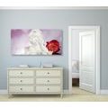 CANVAS PRINT ANGEL WITH A ROSE - PICTURES OF ANGELS - PICTURES