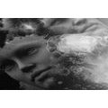 CANVAS PRINT VIRTUAL MIND IN BLACK AND WHITE - BLACK AND WHITE PICTURES - PICTURES